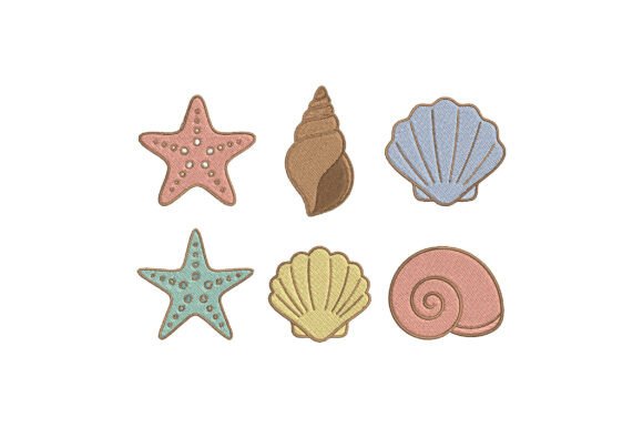 Beach Seashell Embroidery