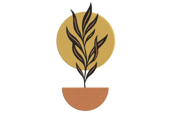 Boho Plant Embroidery Design