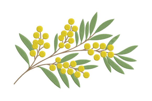Botanical Branch Embroidery Design
