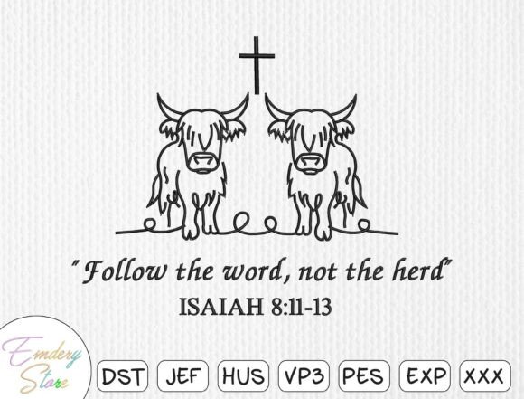 Christian Quote Embroidery Design