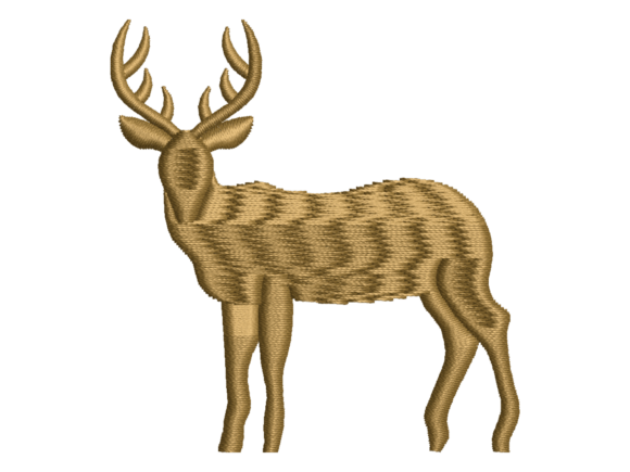 Classic Stag Embroidery Design