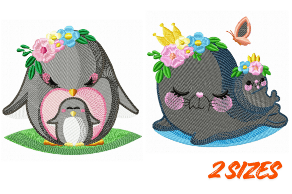 Cute Baby Animal Embroidery Bundle