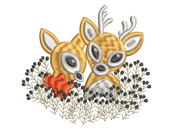 Cute Baby Deer Embroidery Design