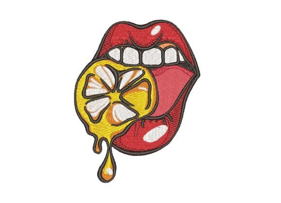 Lips Machine Embroidery Design