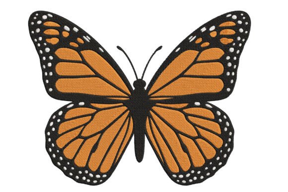 Monarch Butterfly Embroidery Design