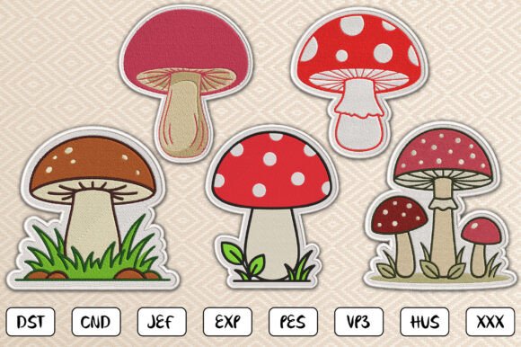 Mushroom Patch Embroidery Bundle