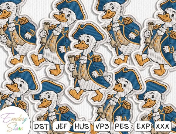 Patriotic Animal Patches Embroidery File