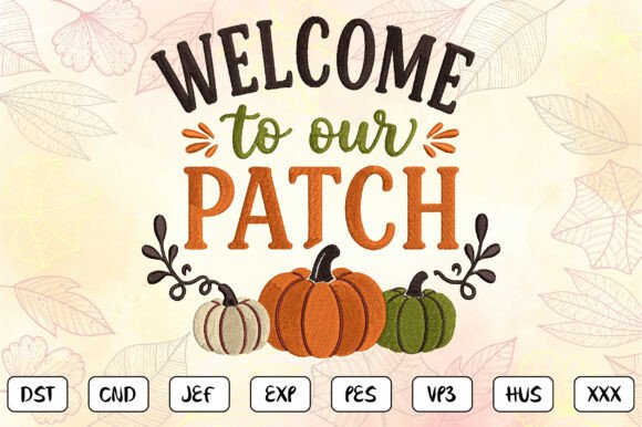 Pumpkin Patch Embroidery Design